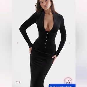 House of cb velvet dress